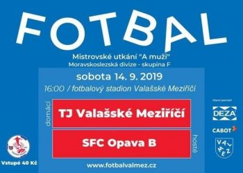 Další prvoligové béčko před Valmezem. Tentokrát přijede Opava