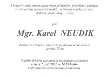 Do fotbalového nebe odešel Karel Neudik