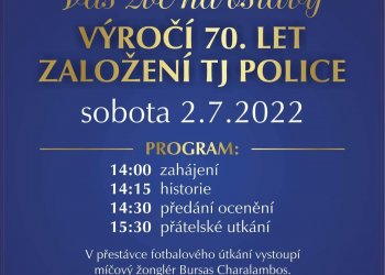 TJ Police zvou na oslavu 70 let od svého založení