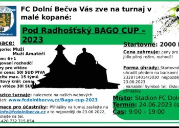FC Dolní Bečva zve na turnaj v malé kopané Pod Radhošťský Bago Cup 2023