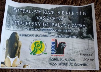 V Semetíně se půjde na fotbal v podání hokejistů