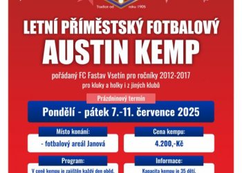 Fastav Vsetín pořádá Austin Kemp 2025 - posledních 8 volných míst