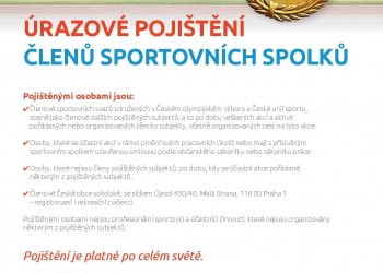 Foto č. 1 - Úrazové pojištění členů sportovních spolků od 1. 2. 2019