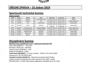 Foto č. 1 - Úřední zpráva OFS Vsetín - 25. dubna
