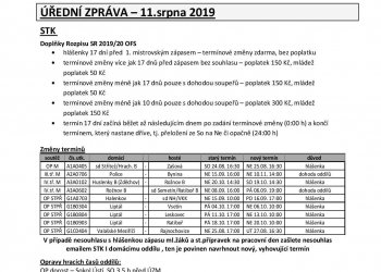 Foto č. 1 - ÚZ OFS Vsetín 11. srpna a obsazení rozhodčích na víkend 17. a 18. srpna