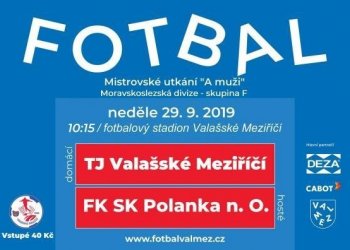Foto č. 1 - Netradičně v neděli 10:15 hostí Valmez nováčka z Polanky nad Odrou