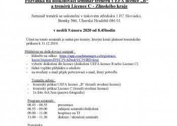 Foto č. 1 - DOŠKOLENÍ TRENÉRŮ C licence a UEFA licence B