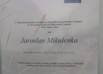 Foto č. 1 - Do fotbalového nebe odešel Jaroslav Mikulenka