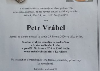 Foto č. 1 - Do fotbalového nebe odešel Petr Vrábel