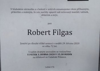Foto č. 2 - Do sportovního nebe odešel Robert Filgas