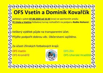 Foto č. 1 - Turnaj rozhodčích ve Lhotě u Vsetína na podporu Radka Nohavici již dnes! Přijďte se podívat na turnaj!