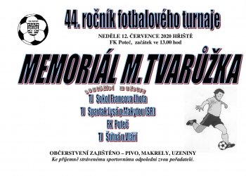 Foto č. 1 - Poteč zve v neděli na Memoriál M. Tvarůžka