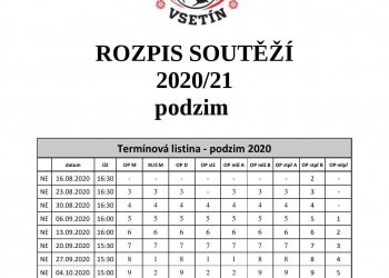 Foto č. 3 - ÚZ OFS Vsetín 7. srpna a Rozpis soutěží ročníku 2020/2021