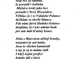 Foto č. 1 - Vzpomínka Františka Orsága na Špacíra Olina Procházku z Poličné - Olinova báseň