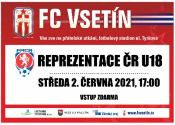 Foto č. 1 - Vsetín přivítá ve středu 2. června reprezentaci U 18