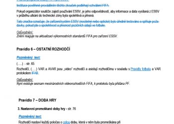 Foto č. 4 - Změny pravidel fotbalu od 1. 7. 2021