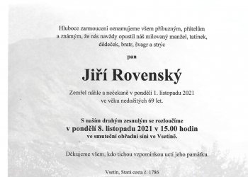Foto č. 1 - Do fotbalového nebe odešel předčasně Jiří Rovenský