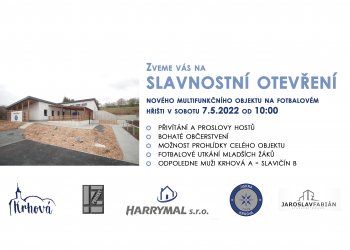 Foto č. 1 - V sobotu 7. května otevírá Krhová nejen utkáním se Slavičínem B zbrusu nové kabiny