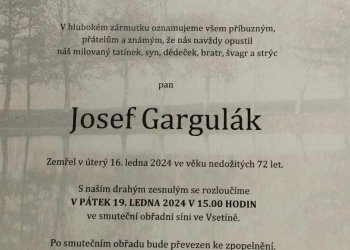 Foto č. 2 - Do fotbalového nebe odešel Josef Gargulák