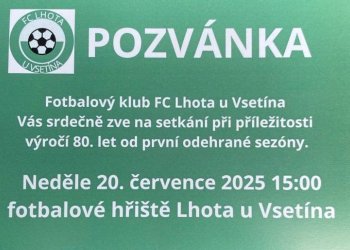 Foto č. 1 - Lhota u Vsetína oslaví 20. července 80 let