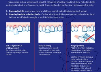 Foto č. 1 - Zdravotní komise FAČR vydala metodický pokyn jak se zachovat při zranění zubů