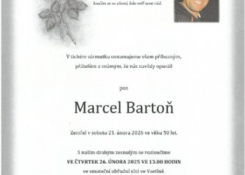 Foto č. 2 - Do fotbalového nebe odešel Marcel Bartoň